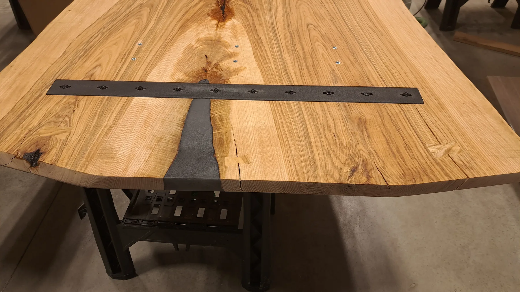 Ash conference table from historic tree behind the build photo 10