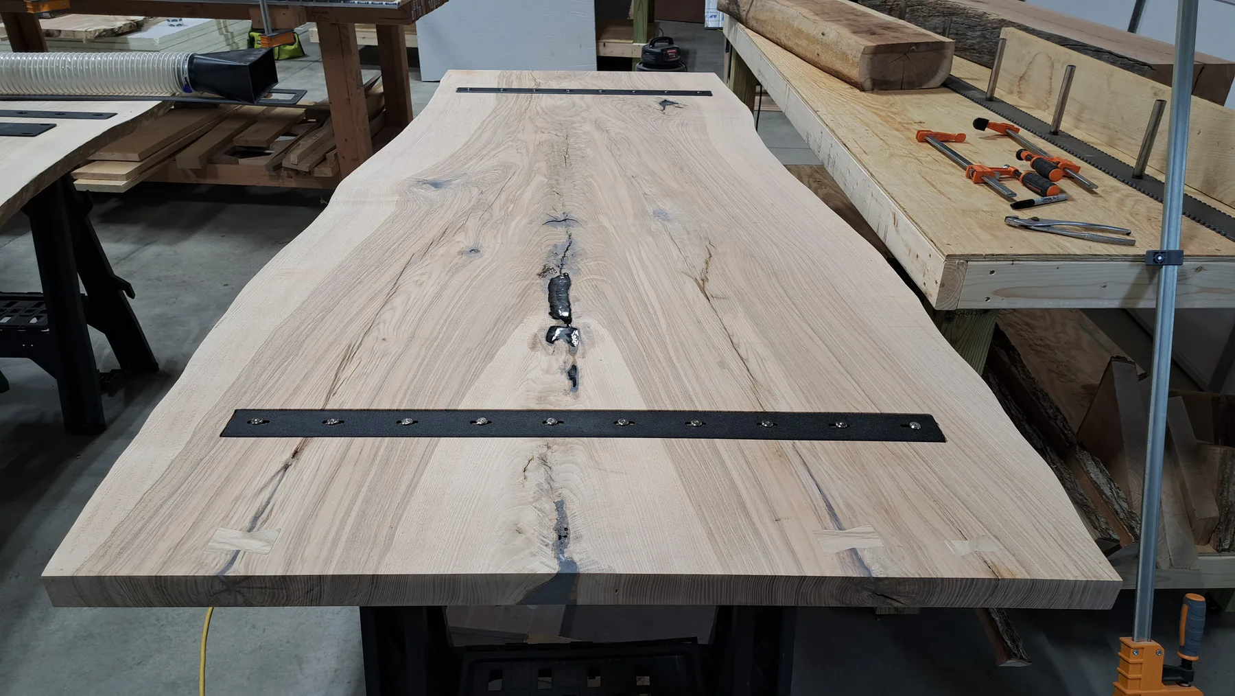 Ash conference table from historic tree behind the build photo 5