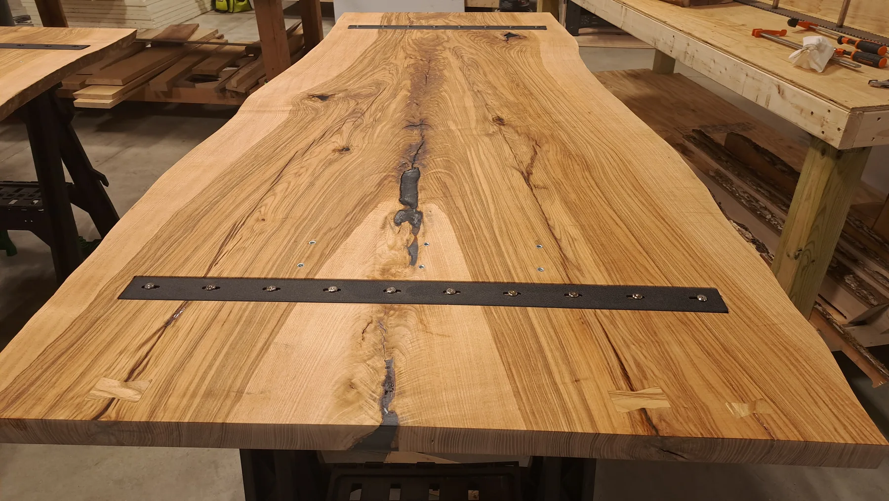 Ash conference table from historic tree behind the build photo 9