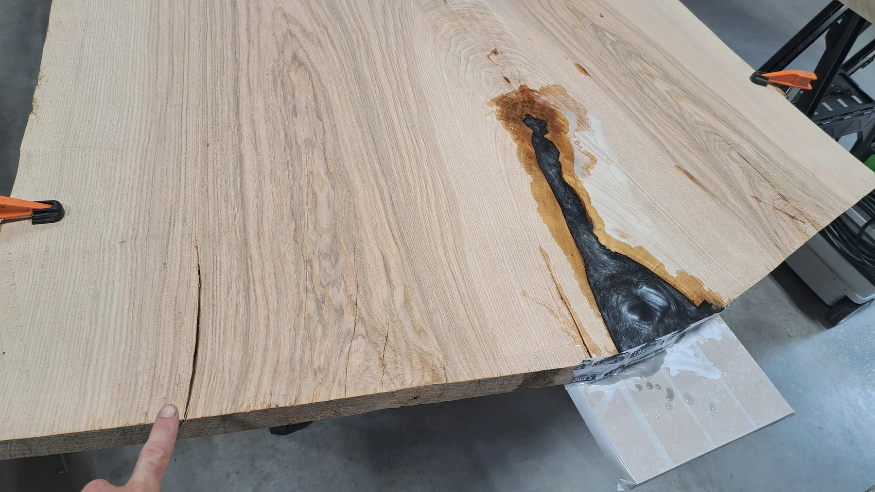 Ash dining table from historic tree behind the build photo 3