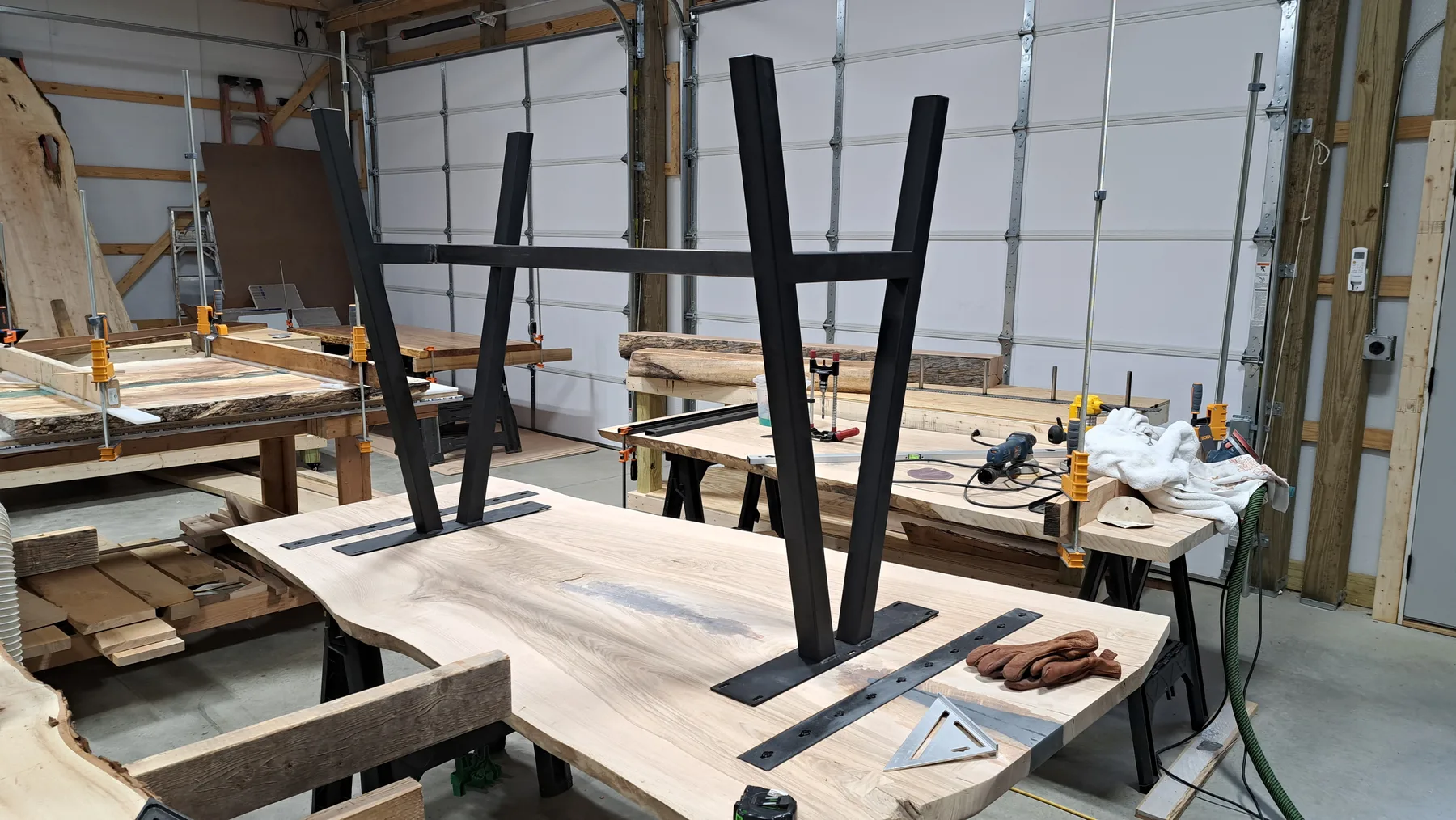 Ash dining table from historic tree behind the build photo 4
