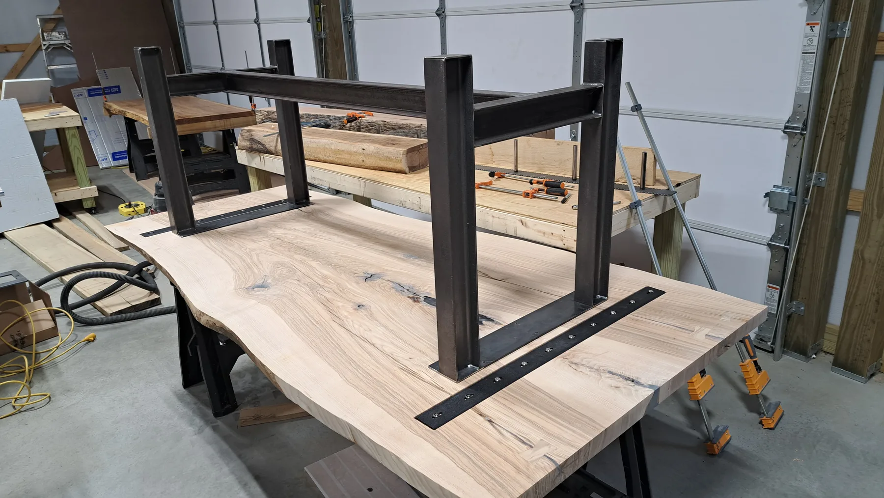 Ash dining table from historic tree behind the build photo 7