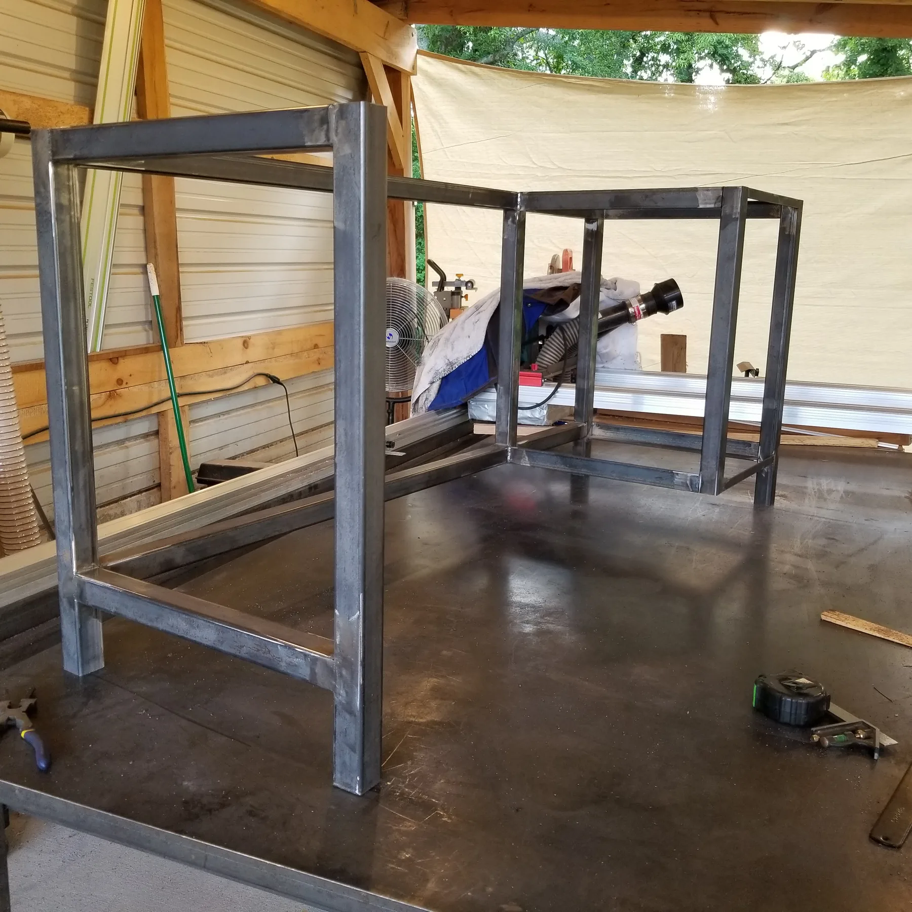 Custom desks behind the build photo 3