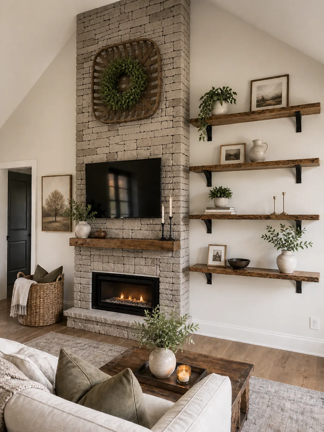 Live edge shelves