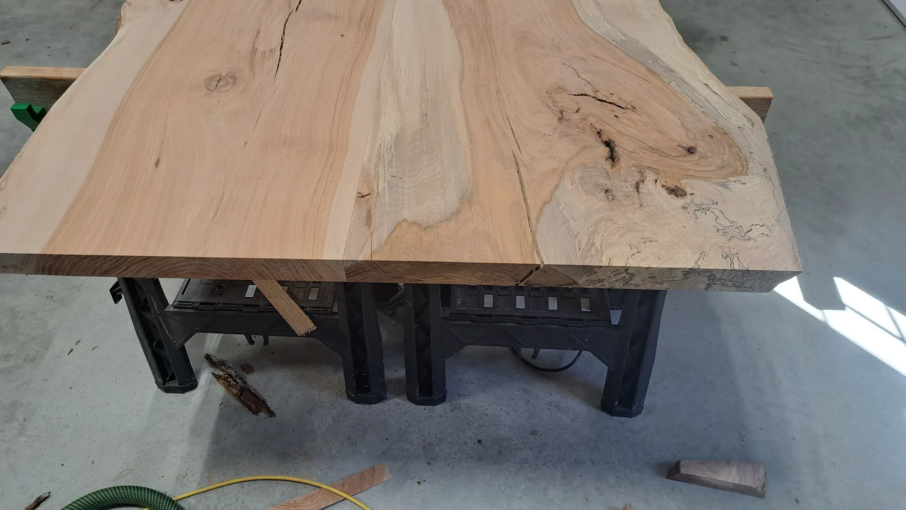 historic pecan dining table behind the build photo 5