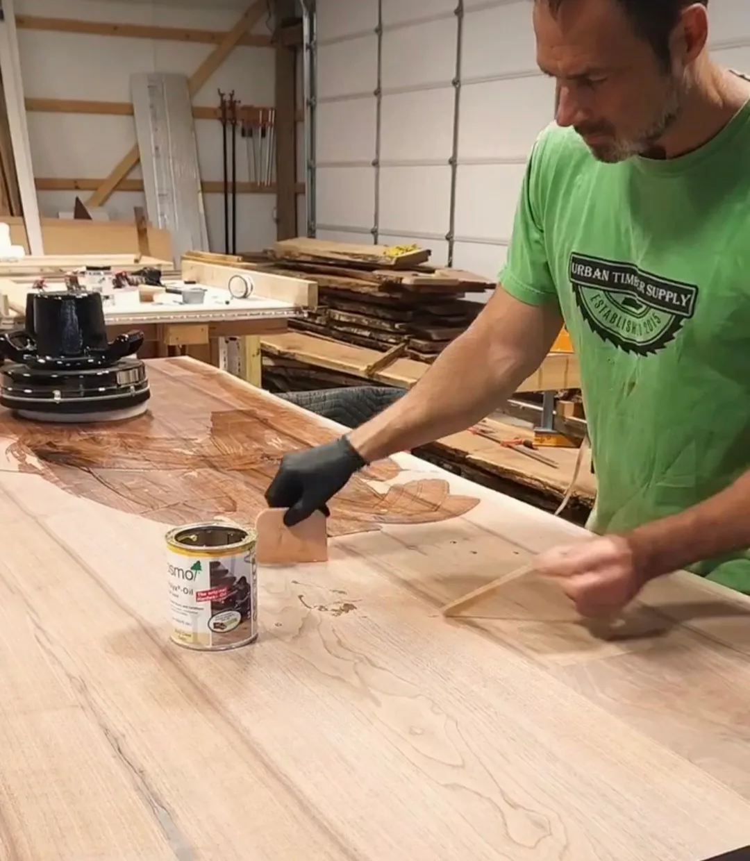 keystone walnut dining table behind the build photo 11