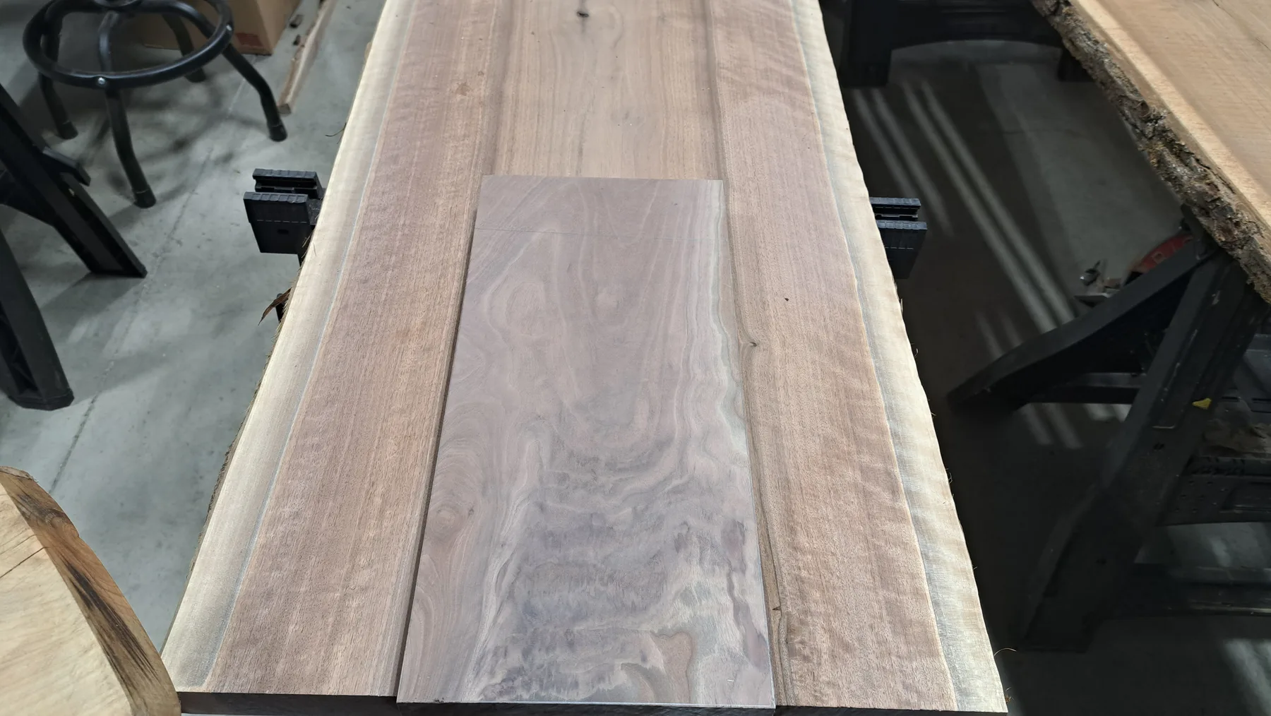 keystone walnut dining table behind the build photo 2