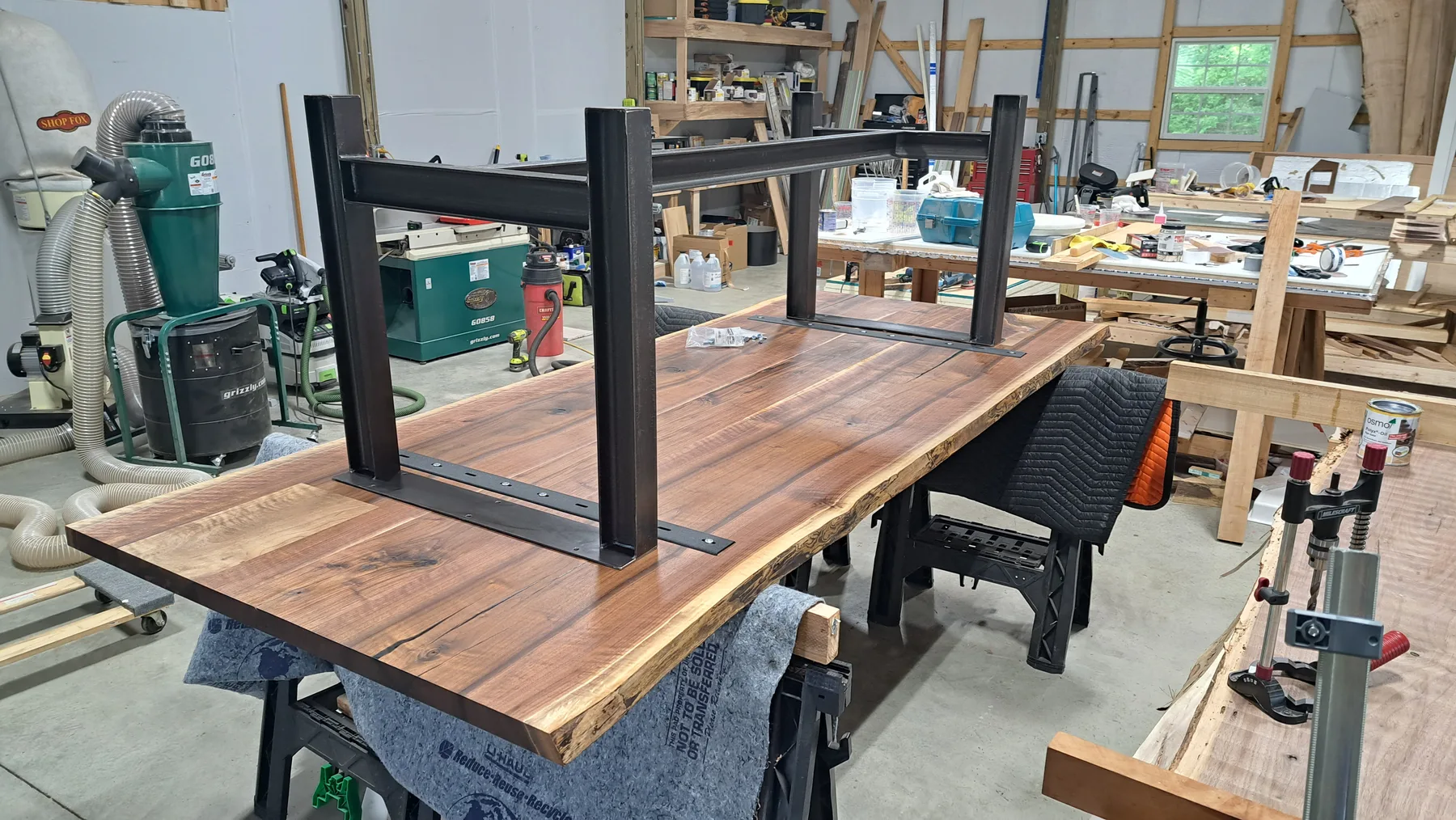 keystone walnut dining table behind the build photo 9