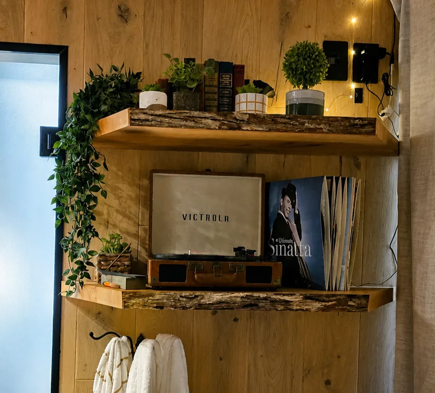 Live Edge Ambrosia Maple Shelves
