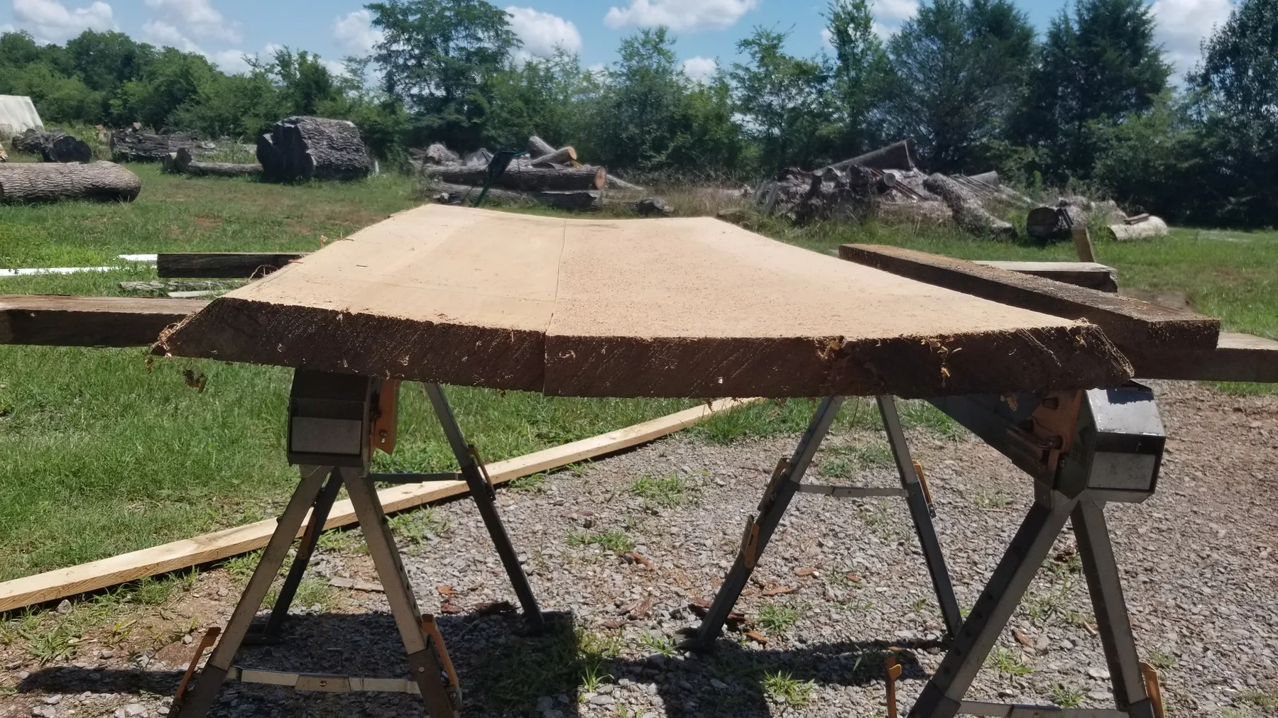 Pair of ash tables behind the build photo 1
