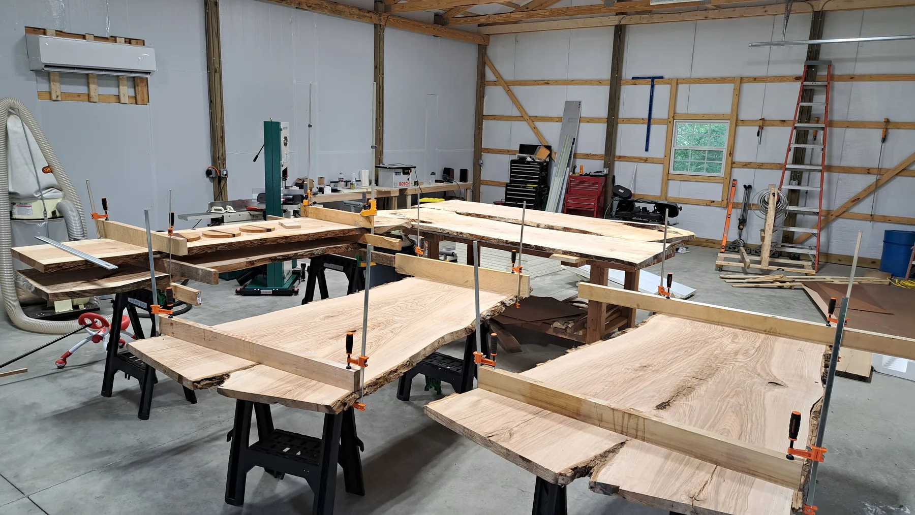 Pair of ash tables behind the build photo 3
