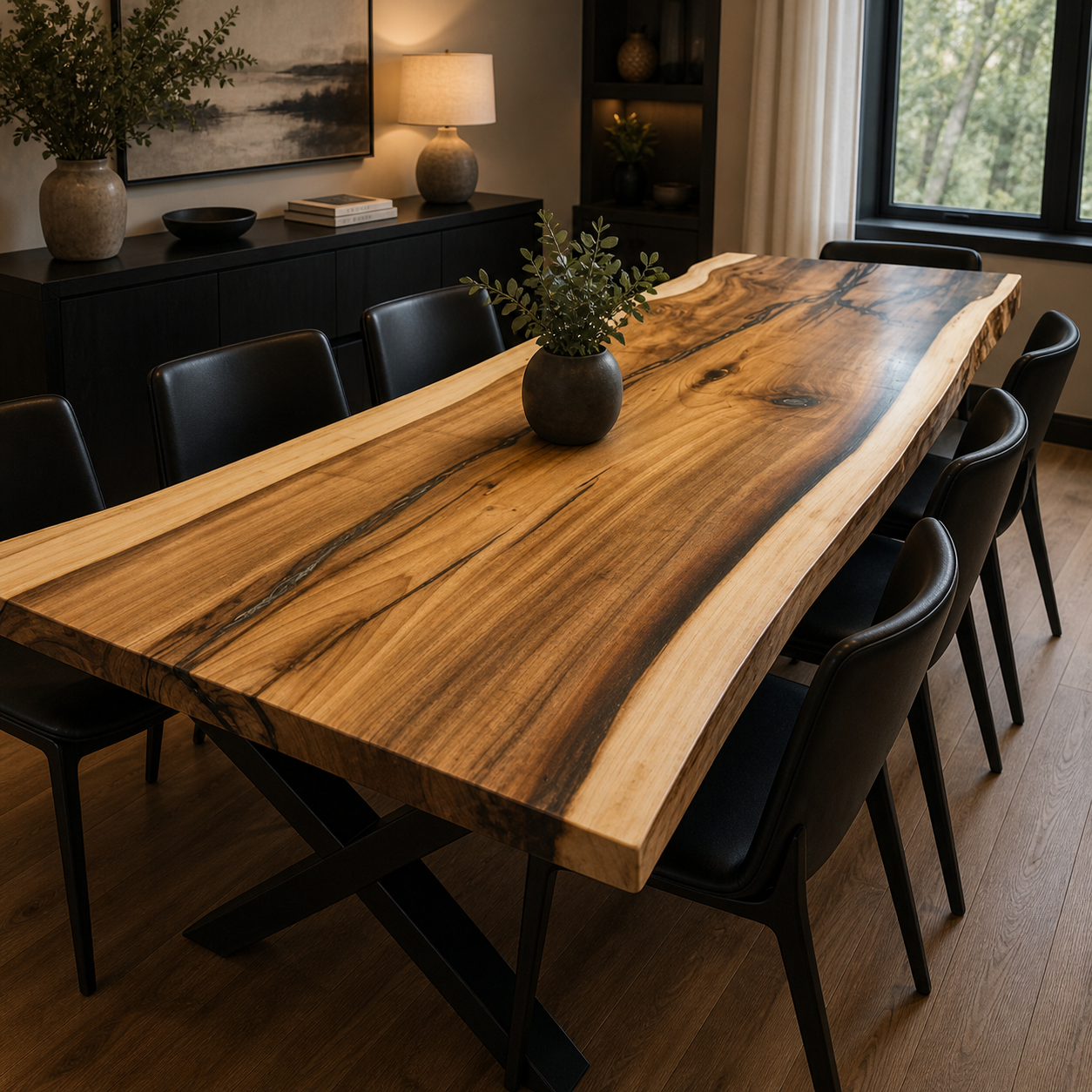 Rainbow Poplar Slab Table