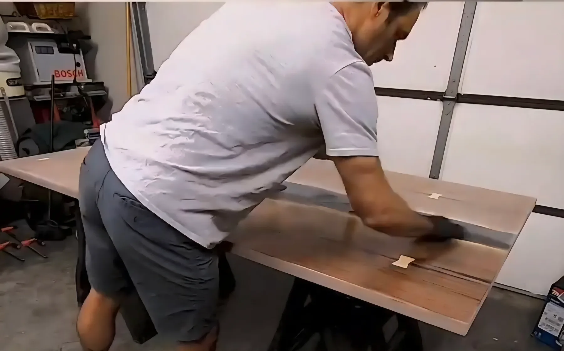 Resin River tables behind the build photo 11