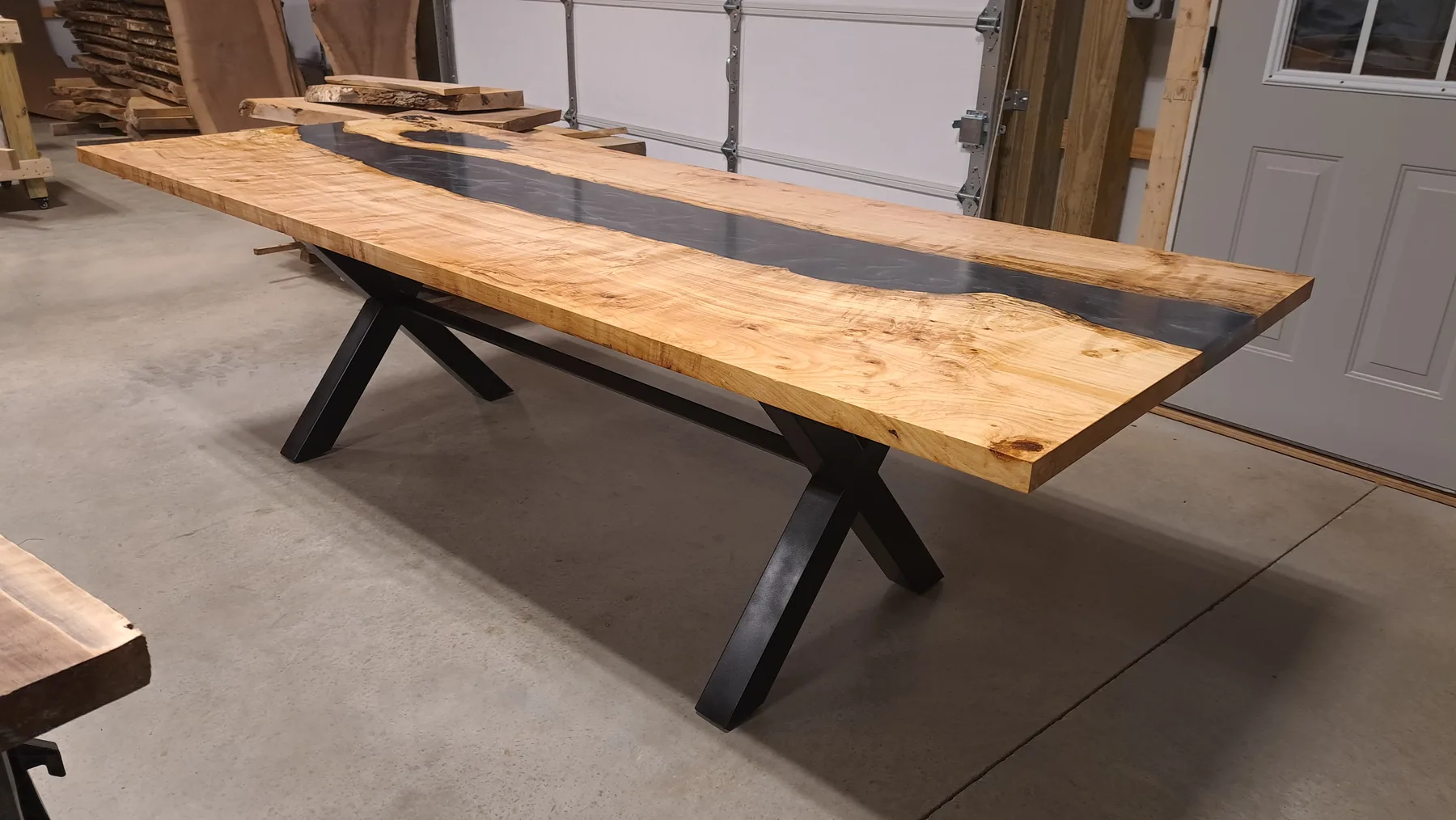 Resin River tables behind the build photo 18