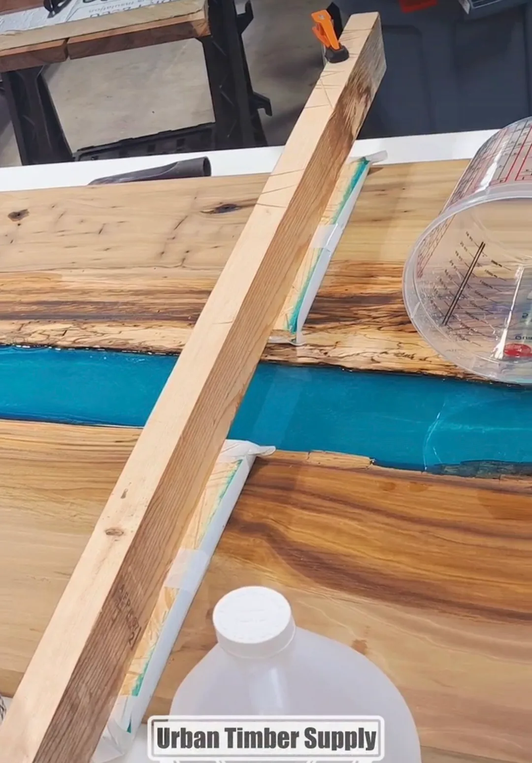 Resin River tables behind the build photo 5