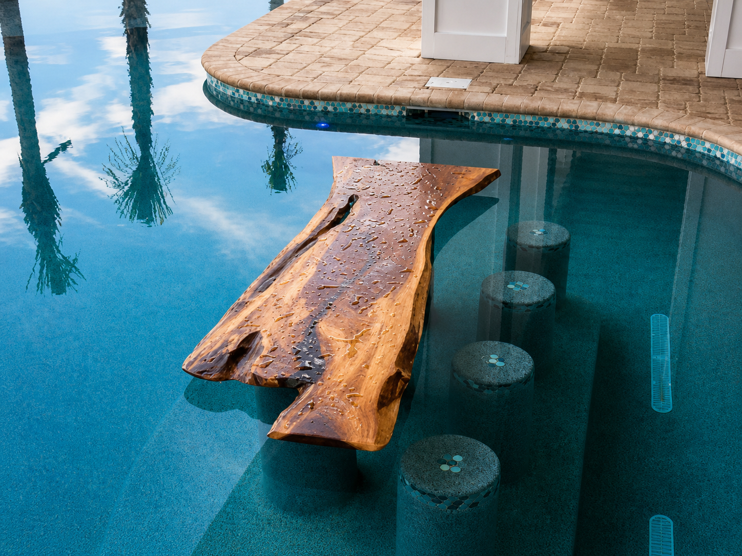 Black walnut swimming pool table photo 2